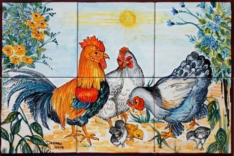 chicken ceramic tiles